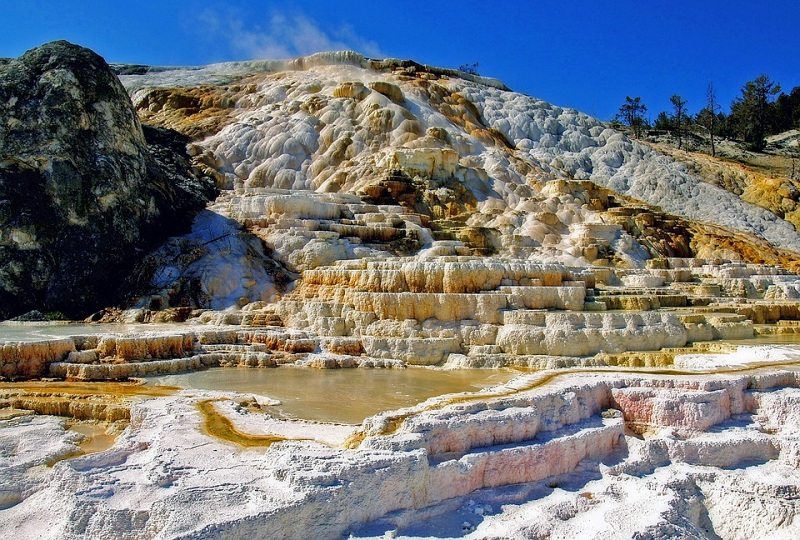 Tạo hóa Công viên Yellowstone  đến cho suối nước nóng một khung cảnh tuyệt đẹp.