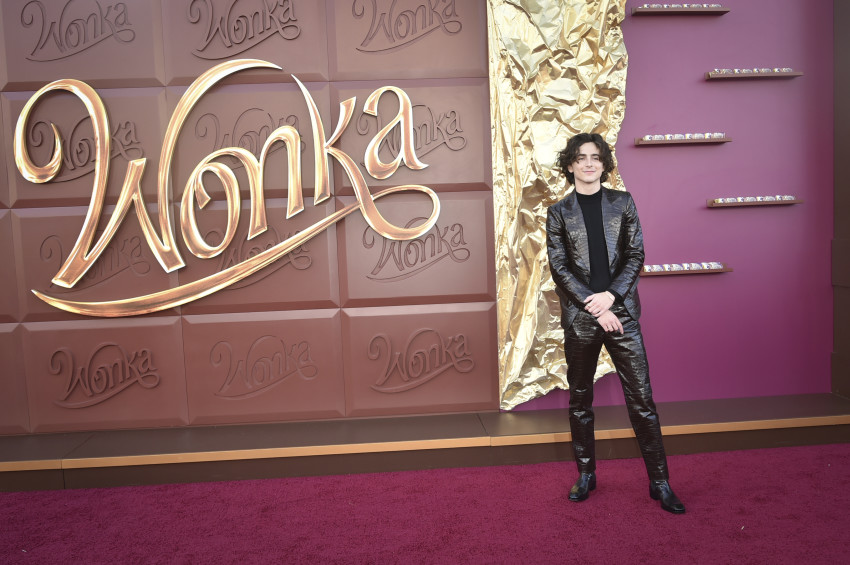 Timothee Chalamet đến dự buổi ra mắt phim Wonka, vào ngày 10/12/2023.