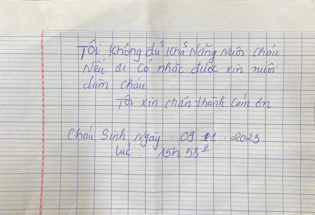 Khi kiểm tra, chính quyền phát hiện một tờ giấy ghi vài dòng chữ