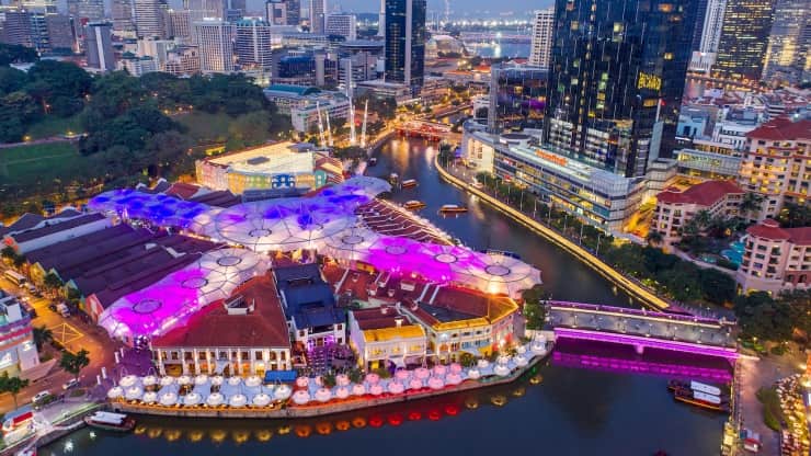 Khu Clarke Quay, thiên đường vui chơi sầm uất bậc nhất Singapore về đêm