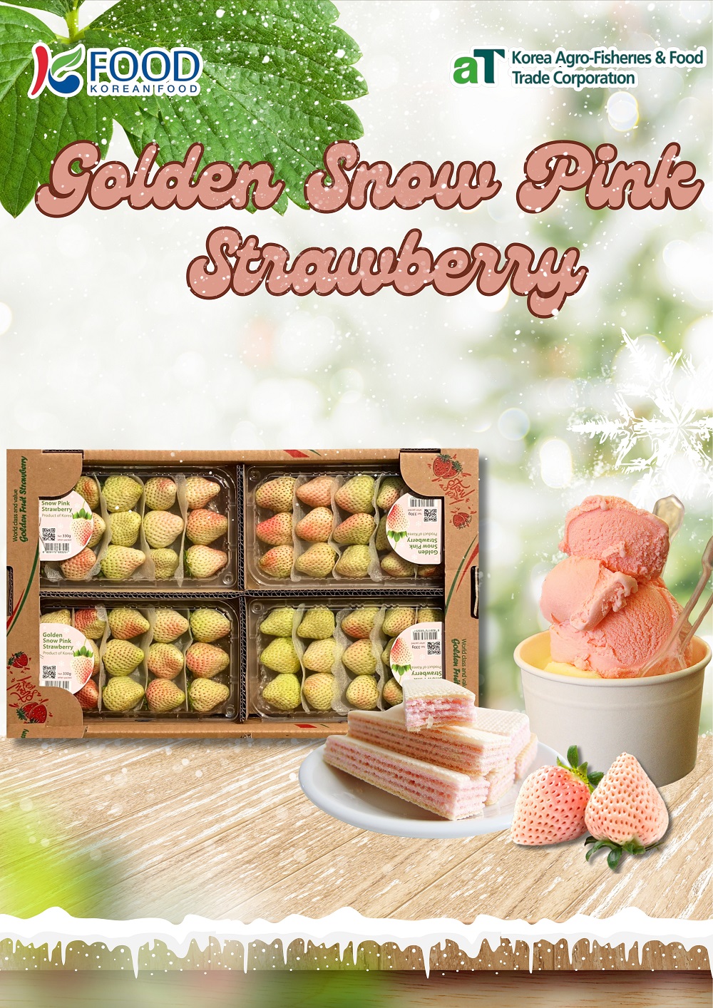 Golden Snow Pink Strawberry - Giống: White