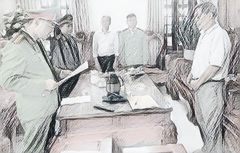 Công an đọc lệnh khởi tố bị can Ngô Đình Chén - Ảnh: Viện kiểm sát nhân dân tỉnh Thanh Hóa