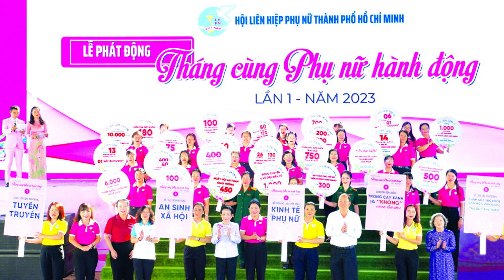 Hội LHPN TPHCM phát động  “Tháng cùng phụ nữ hành động” lần 1 vào tháng 10/2023