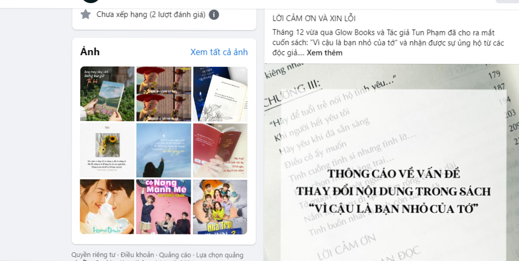 Thông cáo xin lỗi của Glowbooks 