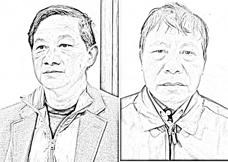 Ông Trần Đức Quận (trái) và Nguyễn Nhân Chiến - Ảnh: Bộ Công an