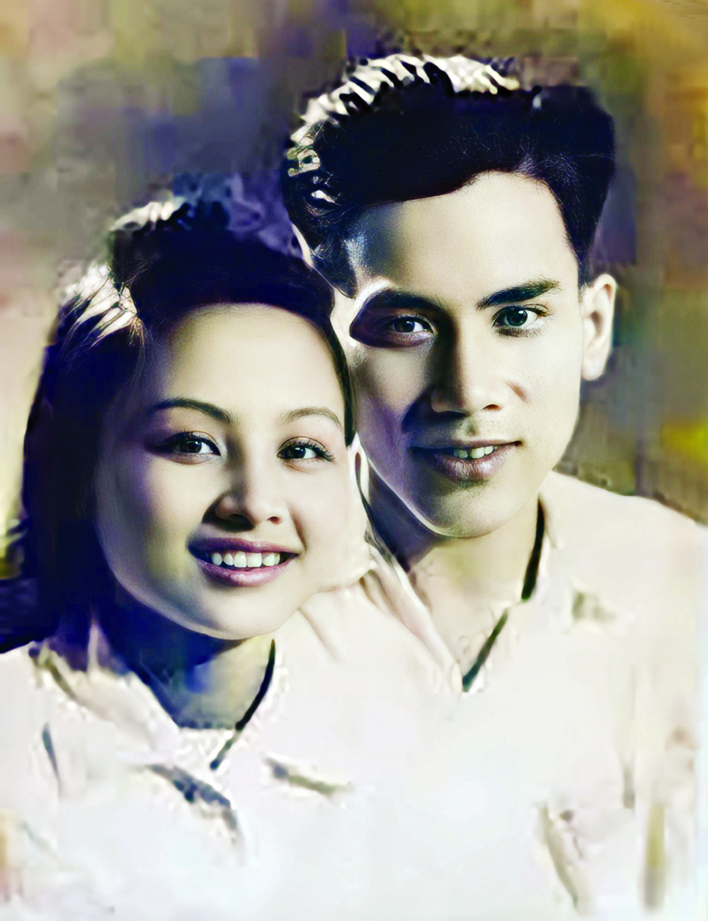 Vợ chồng nhạc sĩ Trần Hoàn thời trẻ