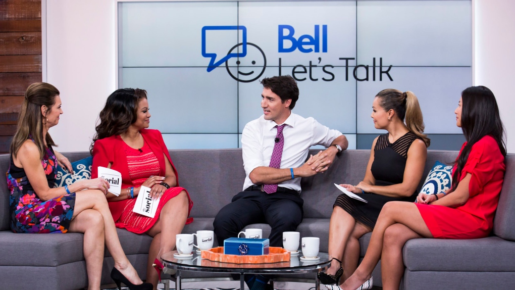 Thủ tướng Canada Justin Trudeau tại một chương trình đối thoại do Bell Media thực hiện - Ảnh: CTV News