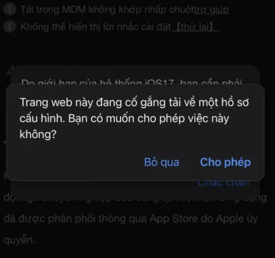 Các ứng dụng này đều yêu cầu