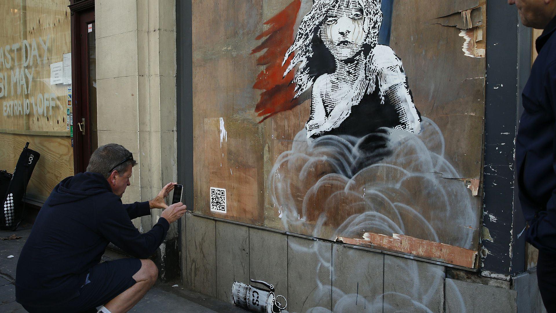 Một tác phẩm của nghệ sĩ Banksy 