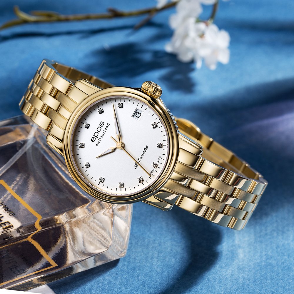 Đồng hồ Epos Swiss đến từ Thụy Sĩ với kim cương tự nhiên sang trọng