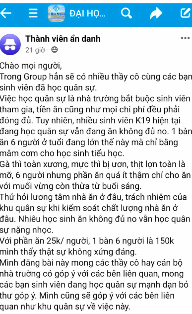 Xin viên bữ xúc đăng tải lên mạng xã hội. Ảnh- Cát từ clíp