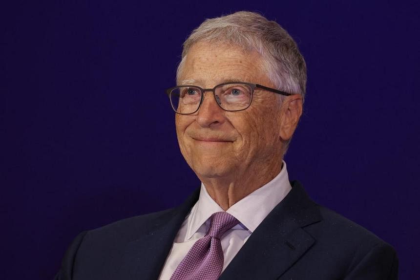 Bill Gates, Đồng Chủ tịch Quỹ Bill & Melinda Gates được chụp ảnh tại một sự kiện tại một khách sạn ở New Delhi, Ấn Độ, ngày 28/2/2024.