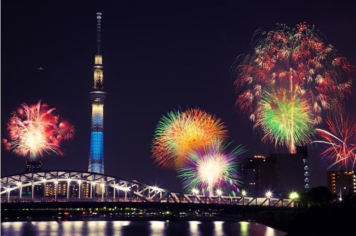 Tokyo quanh năm huyền diệu nhưng lễ hội pháo hoa Sumidagawa rất được chào đón
