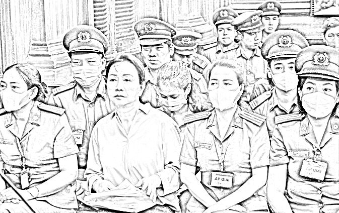Bà Trương Mỹ Lan trong phiên xét hỏi ngày 13/3. 