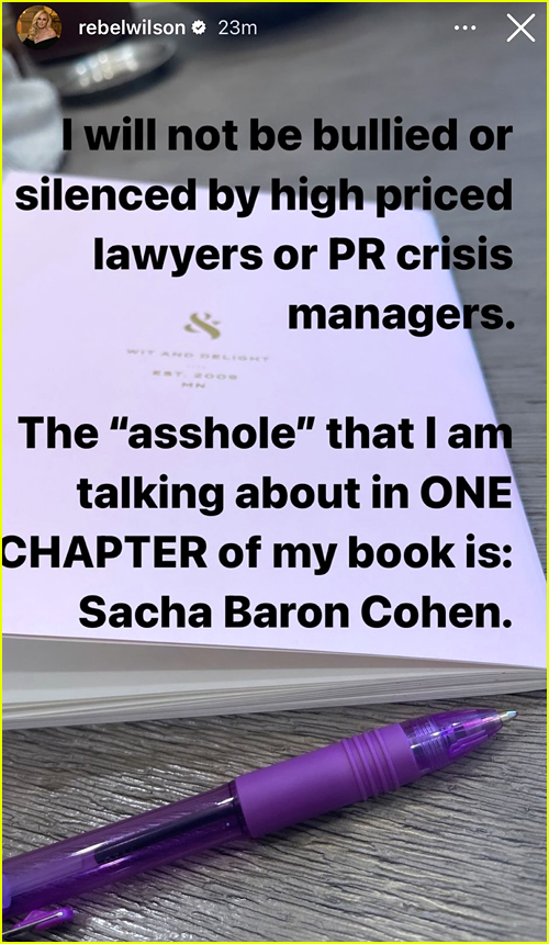 Bài viết mới nhất của Rebel Wilson chỉ đích danh kẻ ham dọa cô là tài tử Sacha Baron Cohen 