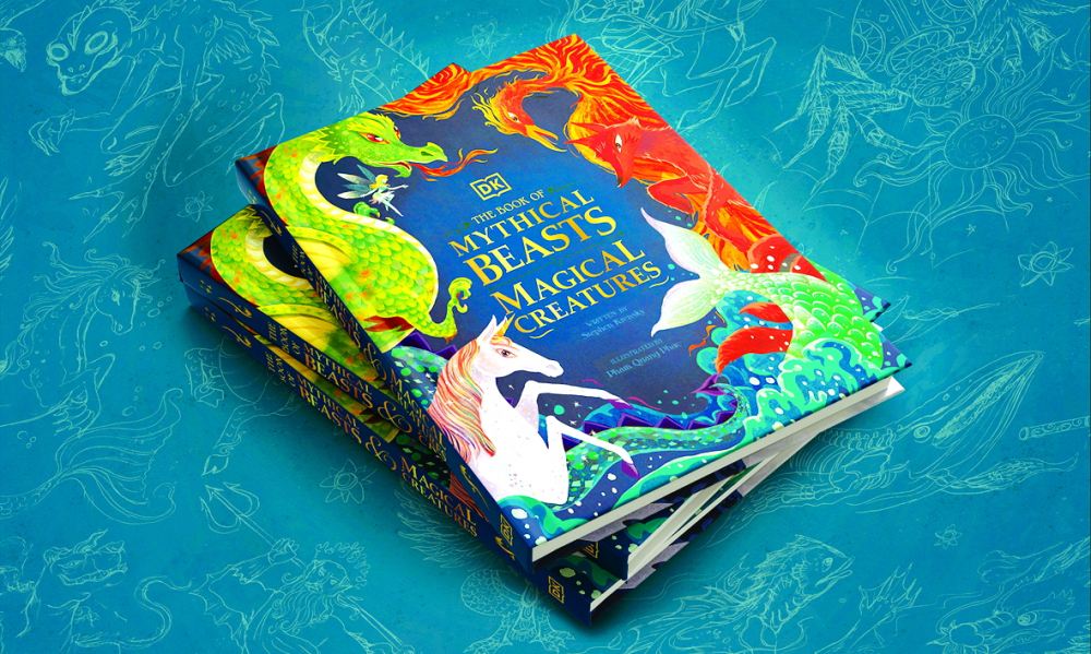 Tác phẩm The Book of Mythical Beasts and Magical Creatures (D.K.) và Emperor Penguin (Neon Squid) do Phúc vẽ minh họa, phát hành toàn cầu