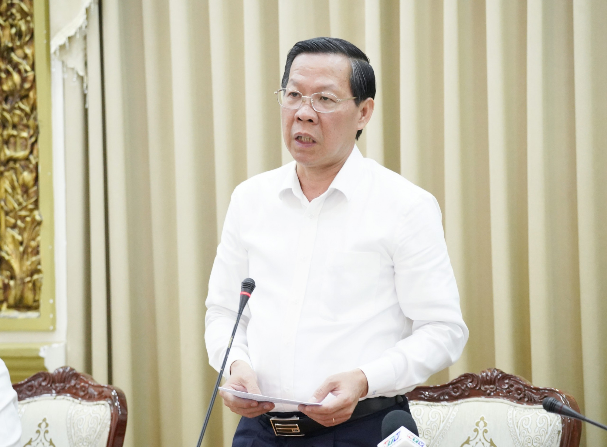 Chủ tịch UBND TPHCM Phan Văn Mãi phát biểu kết luận hội thảo