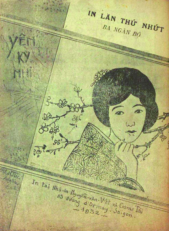 Bộ tiểu thuyết Yên Kỳ Nhi (1932) của nhà báo  Lê Trung Nghĩa, bìa 4 thể hiện Nhà in Nguyễn Văn Viết tại số 85 đường d’Ormay, Sài Gòn là nơi in ấn