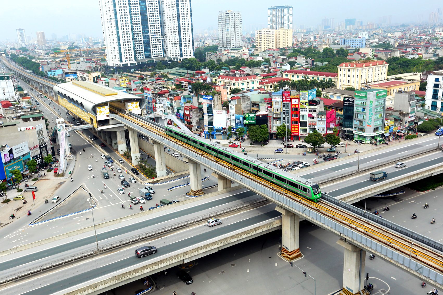 Tuyến đường sắt đô thị Cát Linh - Hà Đông của TP Hà Nội hoàn thành năm 2021, chậm 8 năm so với kế hoạch, khiến vốn bị đội lên gần gấp đôi - ẢNH: NAM VIỆT 