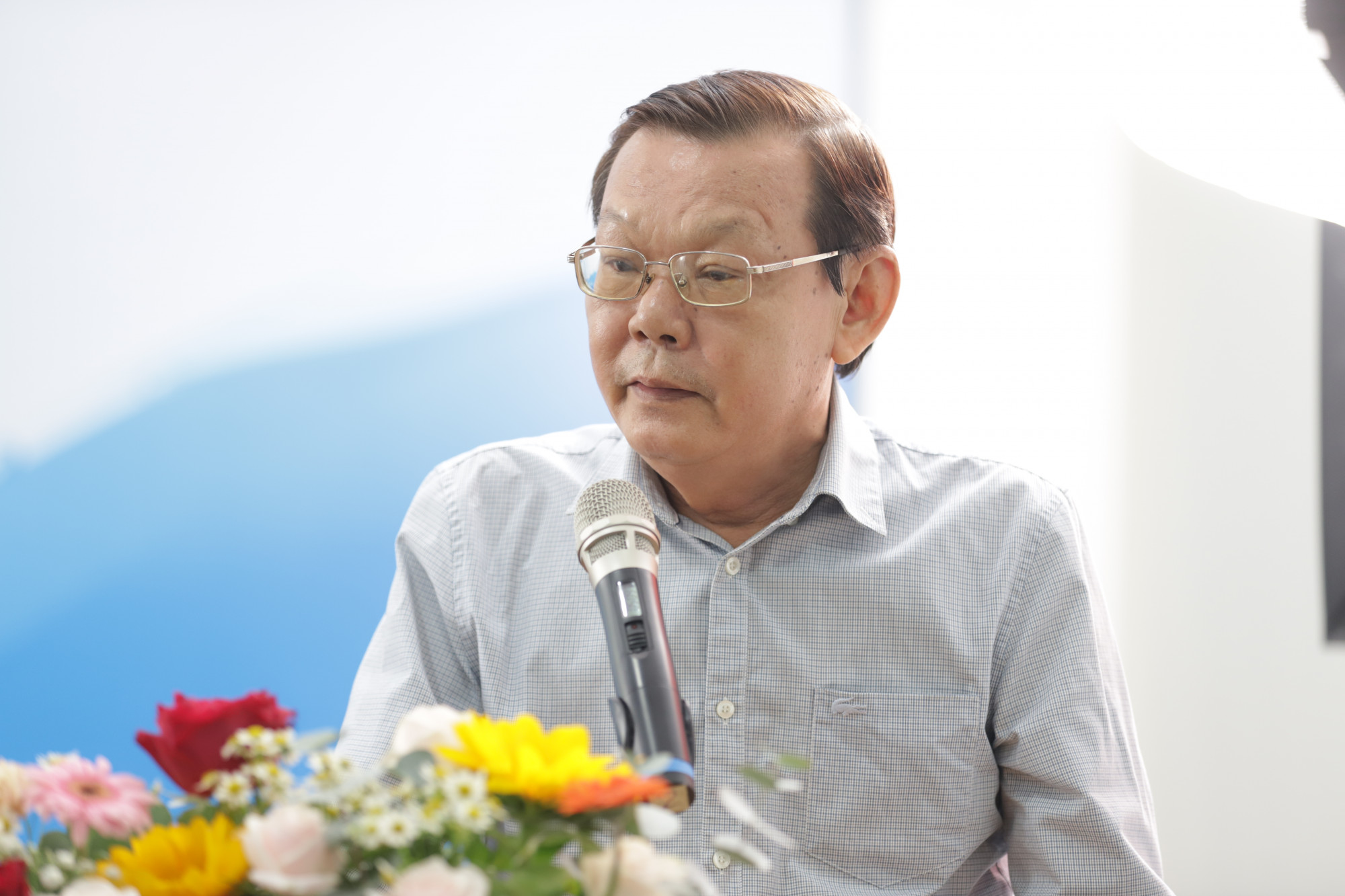 Ông Nguyễn Tấn Phong - Chủ tịch Hội Nhà Báo TPHCM phát biểu tại sự kiện
