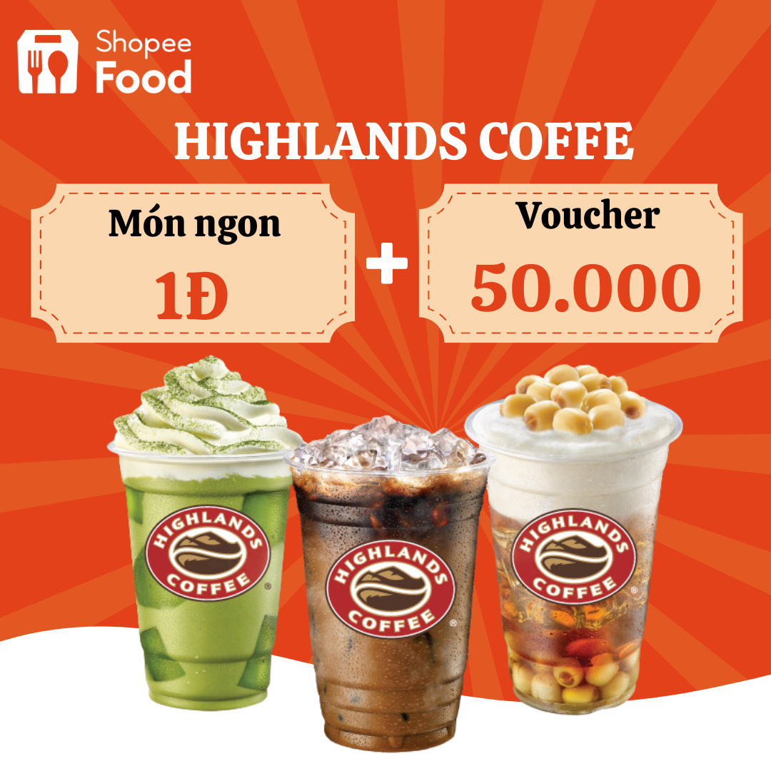 Từ ngày 1/5 đến hết ngày 5/5, Highlands Coffee khao bạn trà ngon với giá chỉ 1 đồng. Nhanh tay chớp ngay trên ShopeeFood nhé!