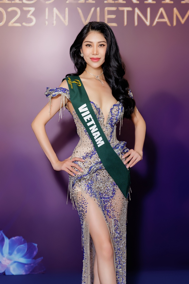 Hoa hậu Lan Anh - đại diện Việt Nam trong sự kiện Ceremony Welcome - Xin chào Miss Earth 2023