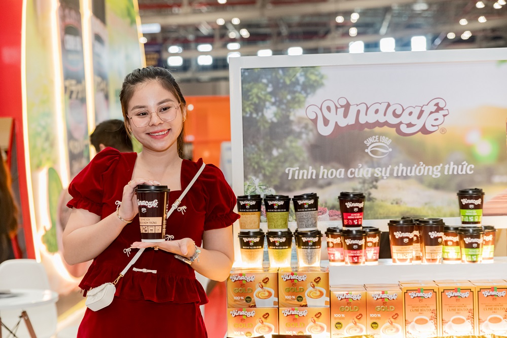 Các sản phẩm đa dạng và sáng tạo của Vinacafé được trưng bày tại HCM EXPO 2024 - Ảnh: Vinacafé