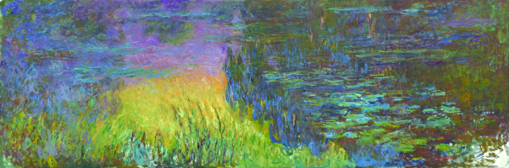 Bức tranh Hoa súng - Mặt trời lặn  Claude Monet vẽ trong giai đoạn 1920-1926