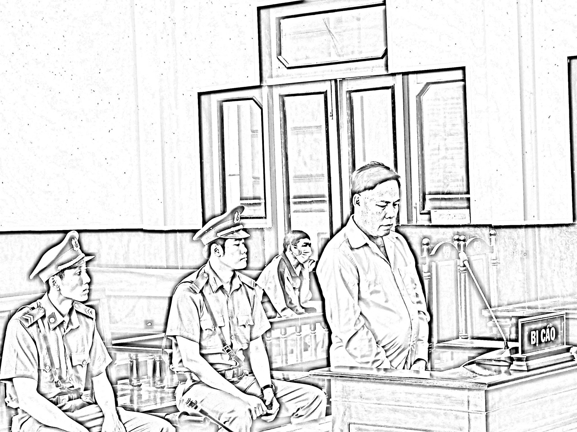 Bị cáo Quấn tại tòa