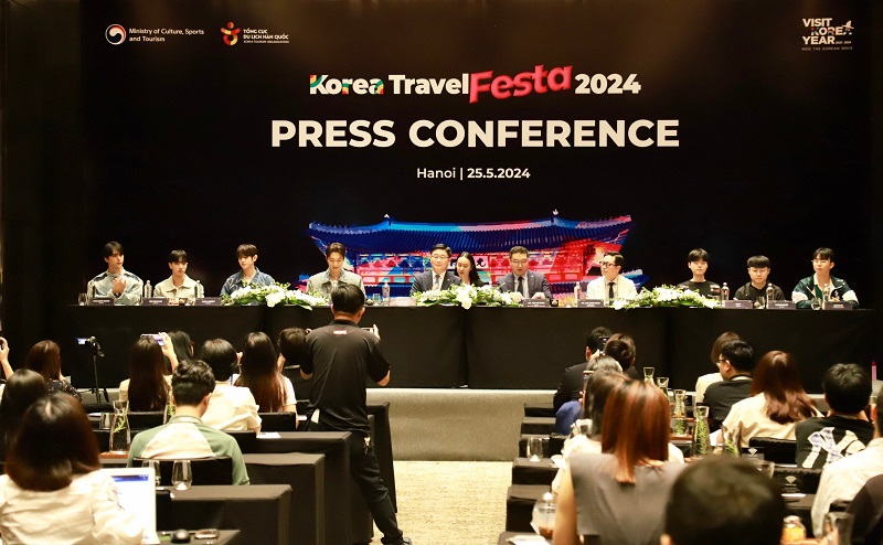 Quang cảnh họp báo chương trình “Lễ hội Du lịch Hàn Quốc - Korea Travel Festa 2024”