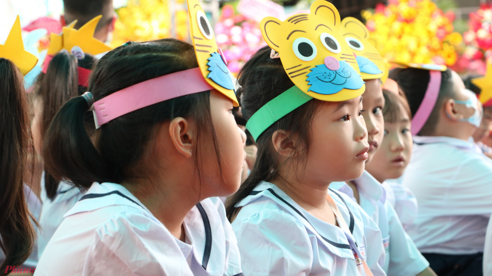 Học sinh lớp Một Trường tiểu học Minh Đạo (quận 5) trong lễ khai giảng năm học 2023-2024