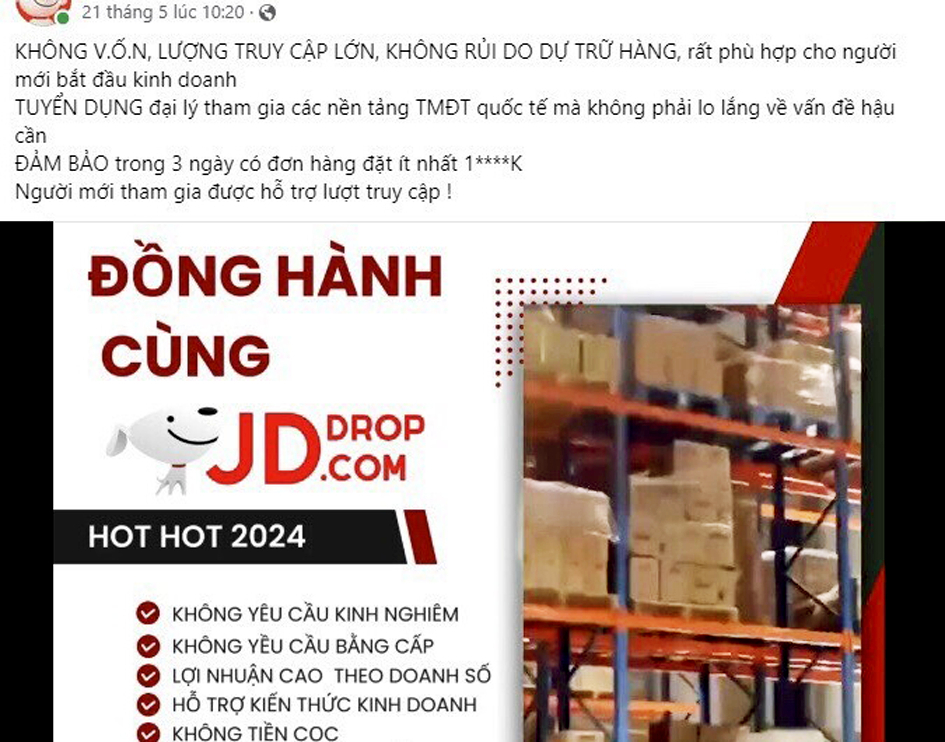 Nhan nhản các mẩu quảng cáo kinh doanh theo mô hình drop shipping trên Facebook, Zalo