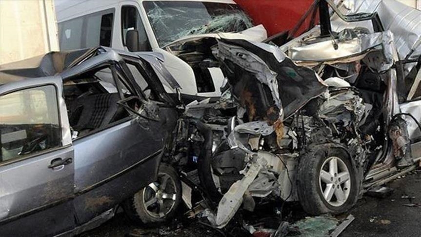 Hiện trường vụ tai nạn giao thong khiến 23 người thương vong tại Tunisia - Ảnh: X (Twitter)