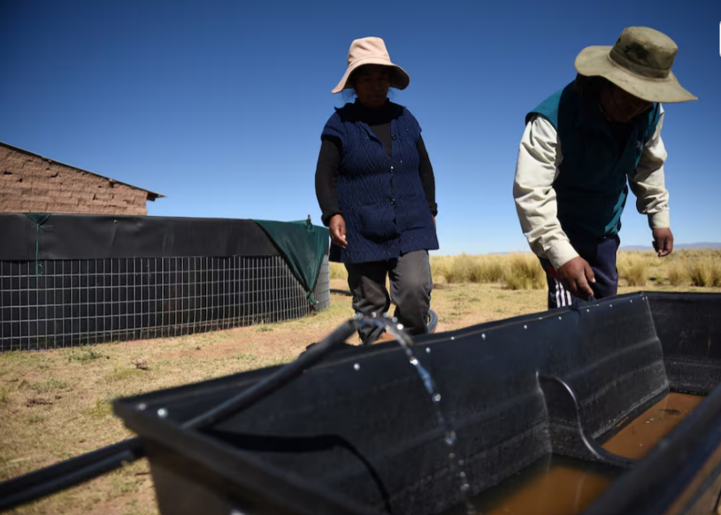 Hạn hán nghiêm trọng khiến người dân Bolivia gặp nhiều khó khăn - Ảnh: Reuters