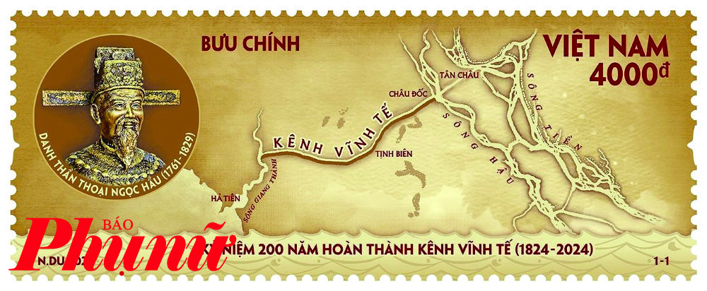 Bộ tem bưu chính kỷ niệm 200 năm hoàn thành kênh Vĩnh Tế (1824-2024) 