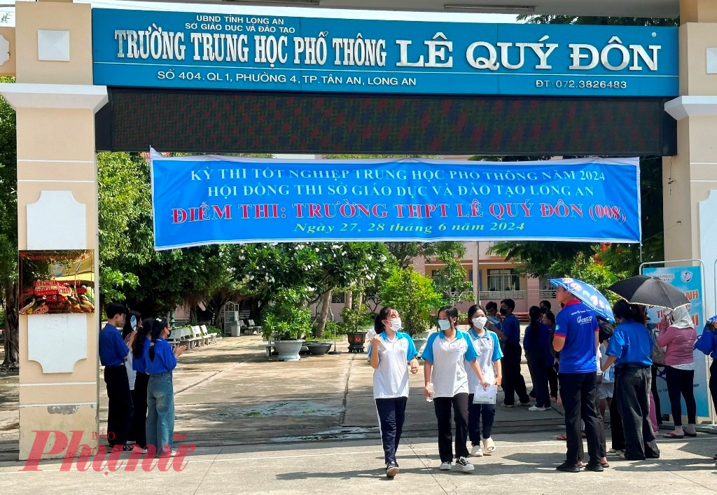 Điểm thi Trường THPT Lê Quí Đôn (tỉnh Long An) - Ảnh: Thanh Lâm