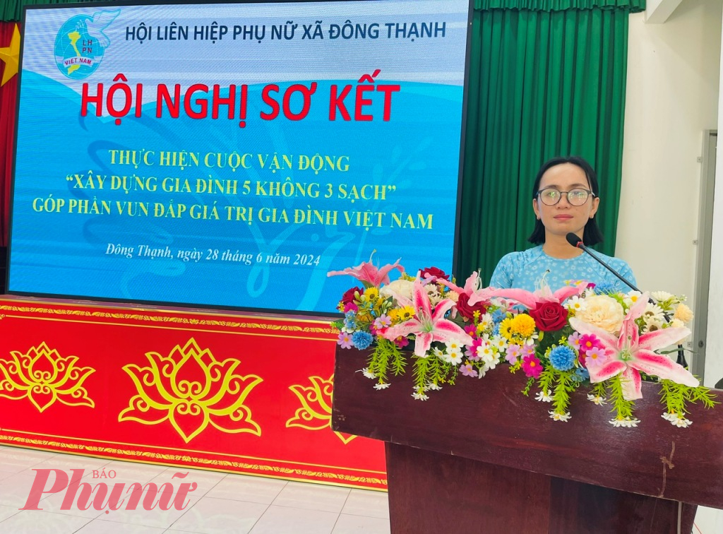 Bà Nguyễn Thị Bích Ngọc - Chủ tịch Hội LHPN xã Đông Thạnh