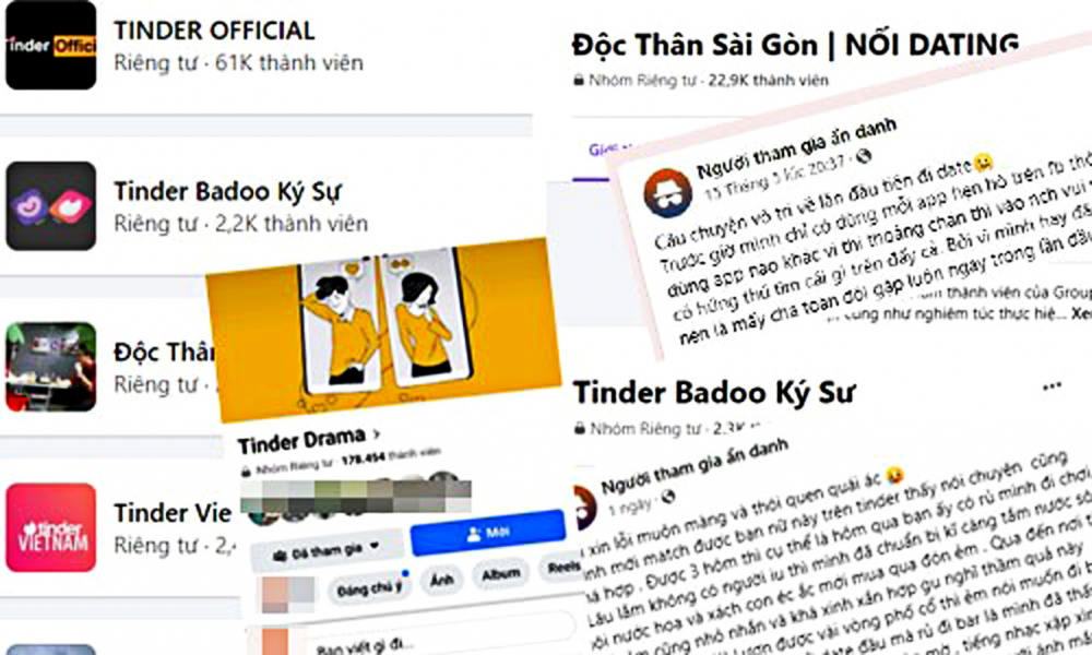 Sau khi quay cuồng với app hẹn hò,  nhiều bạn trẻ tìm đến hội nhóm mạng xã hội để chia sẻ “kinh nghiệm” - ẢNH: GIA TIẾN