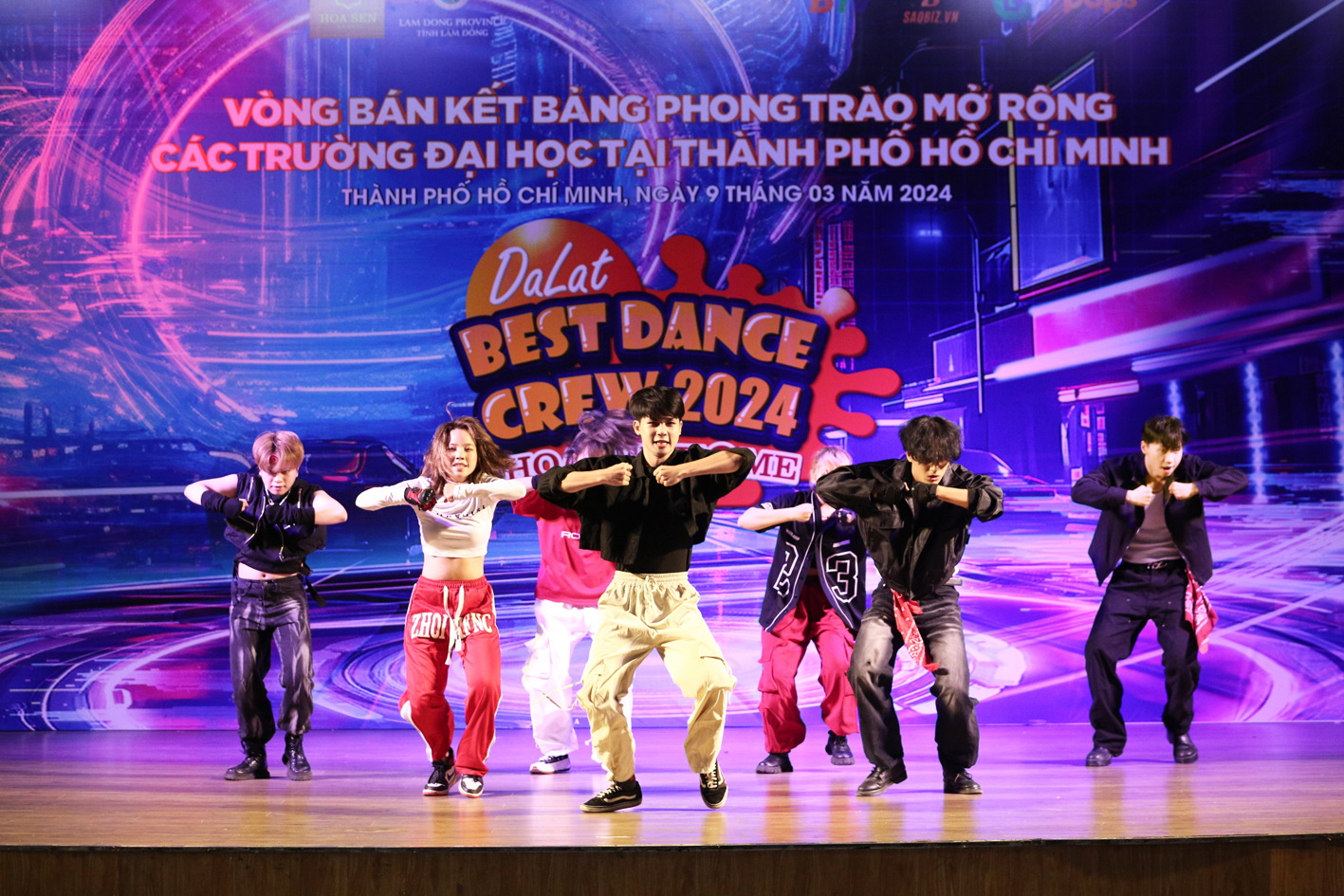 Cuộc thi Dalat best dance crew 2024  tuyển chọn các nhóm nhảy từ một số trường  đại học -  Ảnh do  ban tổ chức cung cấp