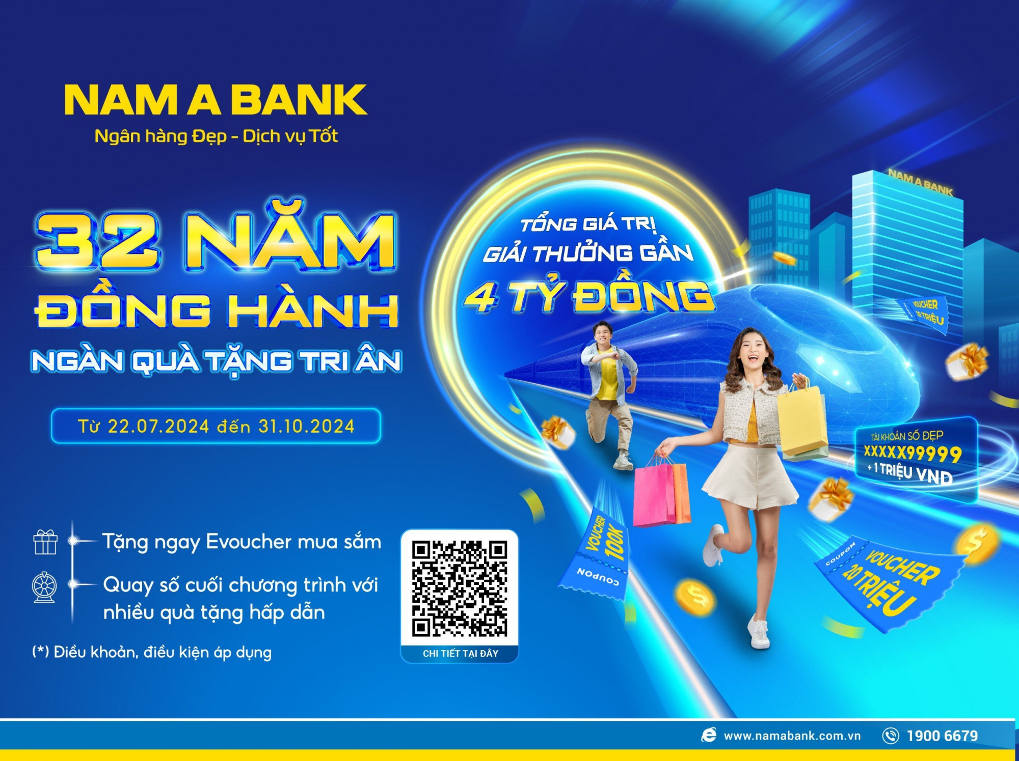 Kỷ niệm 32 năm thành lập, Nam A Bank tung ưu đãi trị giá lên đến 4 tỉ đồng