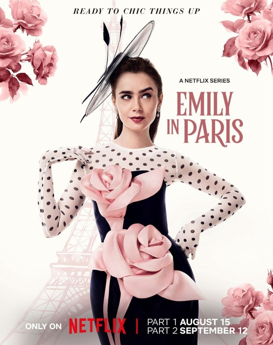 Trang phục của Đỗ Mạnh Cường trên poster chính thức của Emily in Paris mùa thứ tư