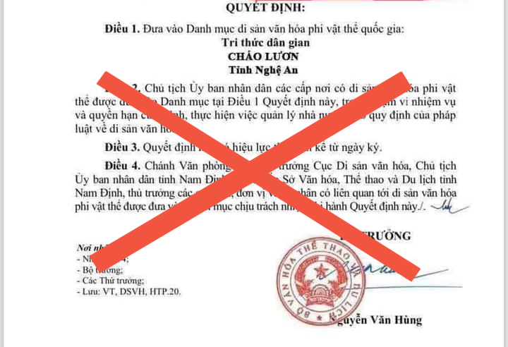 Văn bản sai sự thật được lan truyền trên mạng xã hội - Ảnh chụp màn hình.