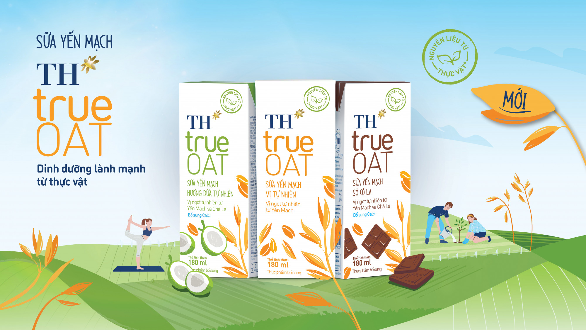 Như vậy, bộ sản phẩm TH true OAT nay gồm 3 vị: Tự Nhiên, Hương Dừa Tự Nhiên và Sô Cô La