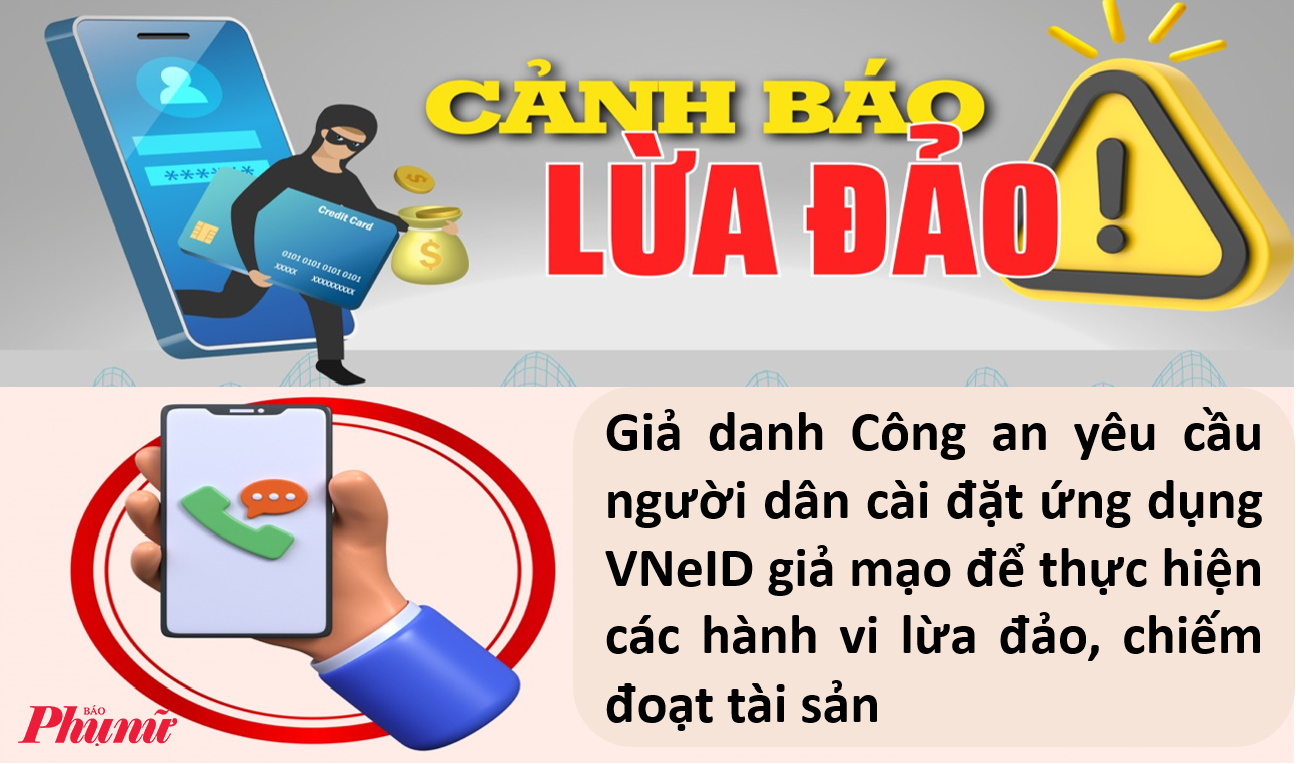 Cảnh báo giả danh Trưởng Công an Phú Quốc lừa đảo cài đặt ứng dụng VneID để chiếm đoạt tài sản (Hình minh họa)