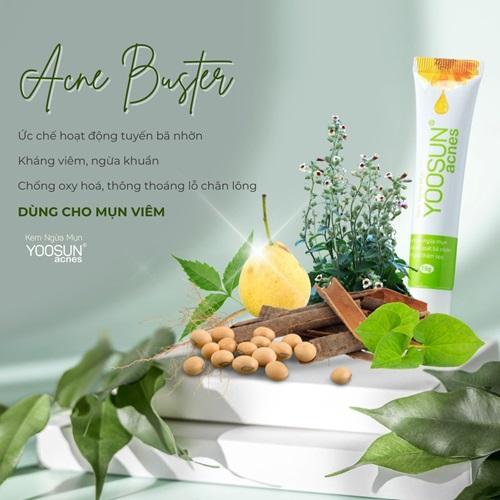 Acne Busters có khả năng kháng khuẩn ngăn ngừa mụn hiệu quả. Số GPQC: 190/23/XNQCMP-YTHCM