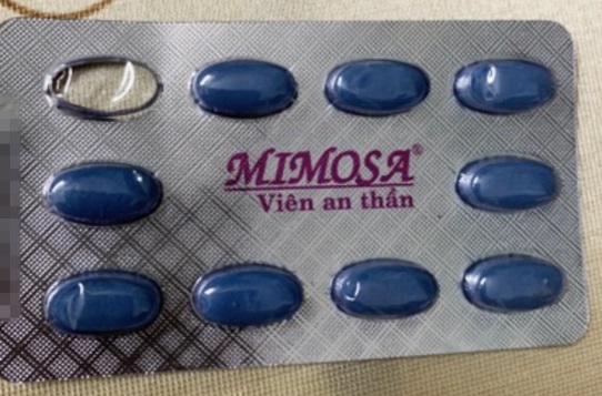 Thuốc an thần mimosa mà bệnh nhân đã uống, ảnh BN