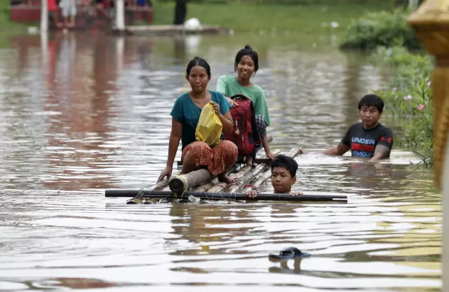 Bão Yagi gây ra những đợt lũ lụt nghiêm trong ở Myanmar - Ảnh: Haberler