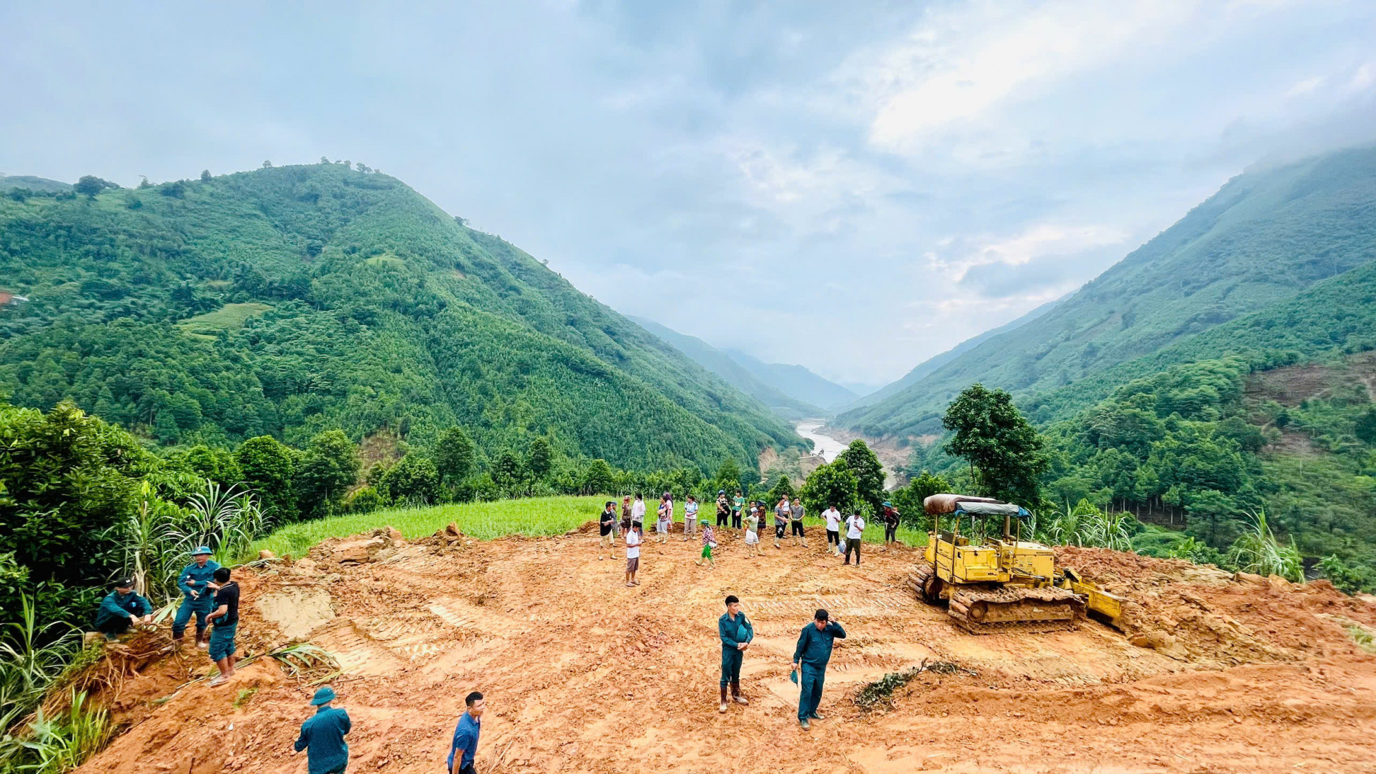 Khu vực làm nhà tái định cư cho người dân