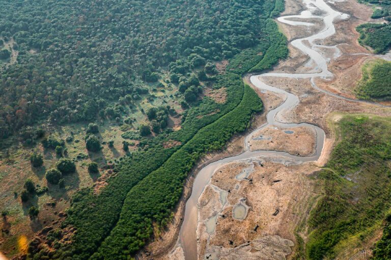 Paraná do Manaquiri, một nhánh của sông Amazonas, đã cạn kiệt trong đợt hạn hán khắc nghiệt năm 2024. Hình ảnh do Ricardo Stuckert/PR 