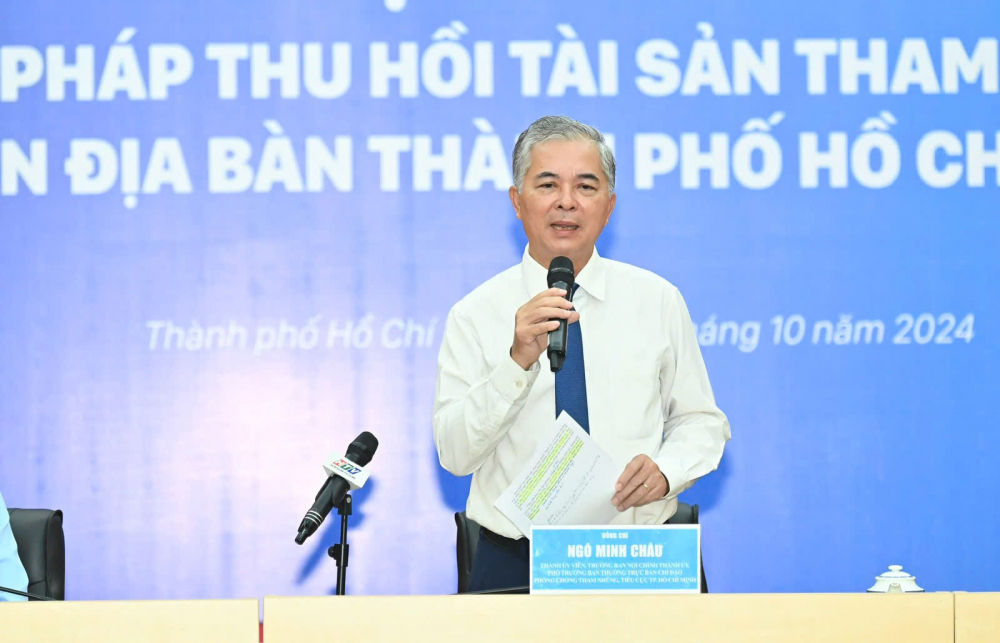 Ông Ngô Minh Châu, Trưởng Ban Nội chính Thành ủy, Phó trưởng Ban Thường trực Ban Chỉ đạo phòng, chống tham nhũng, tiêu cực TPHCM - nhìn nhận thu hồi tài sản tham nhũng không chỉ đóng góp vào ngân sách mà còn củng cố lòng tin của người dân